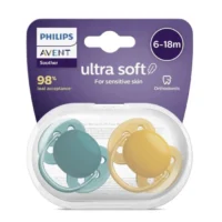 پستانک ارتودنسی ۶تا۱۸ ماه دوتایی فیلیپس اونت PHILIPS AVENT سری Ultrasoft