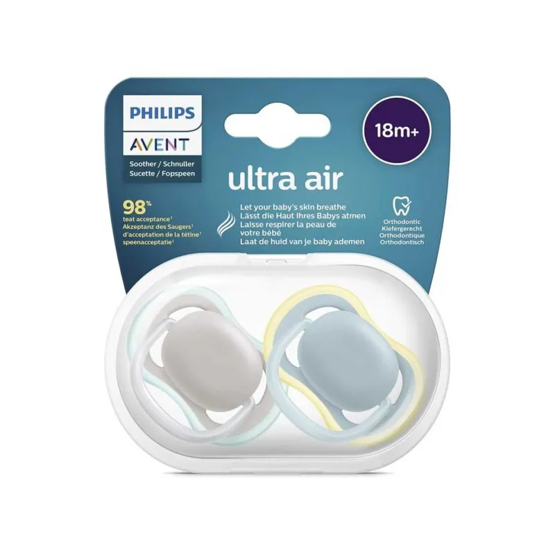 پستانک اونت مثبت ۱۸ ماه التراایر آبی طوسی