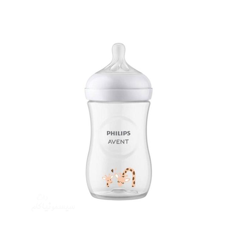 شیشه شیر 260 میل اونت طرح زرافه