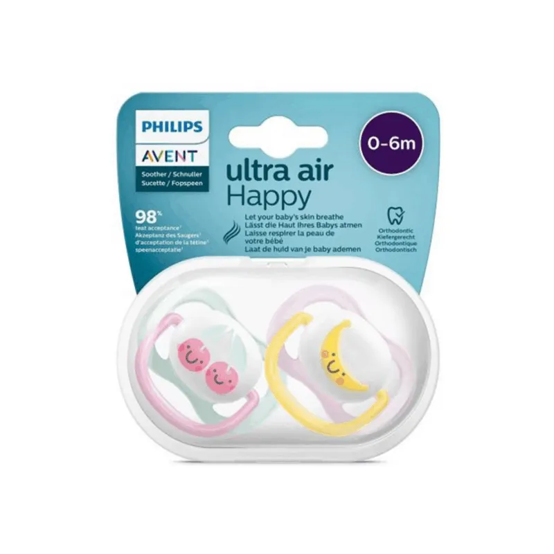 پستانک اونت 0 تا 6 ماه الترا ایر موز گیلاس